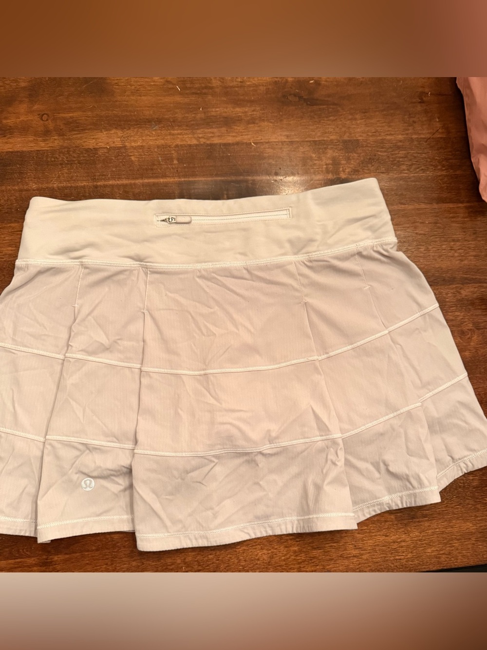 lululemon athletica White Athletic Skort with Zip Pocket